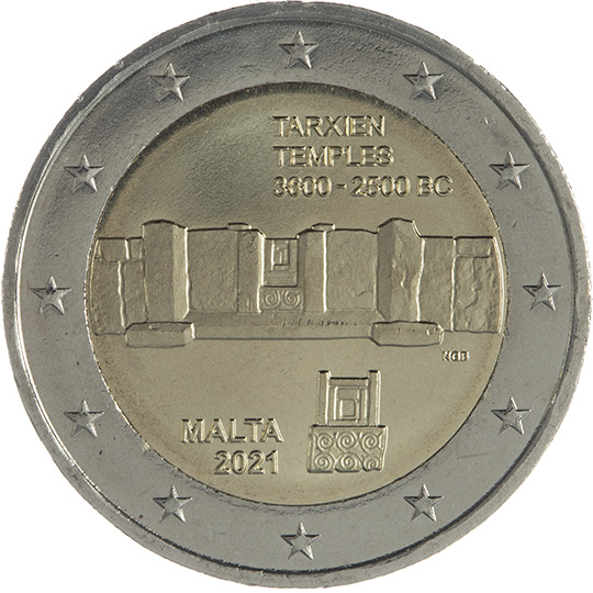 Malta € 2,00 (Maltese prehistoric temples of Tarxien (of the series UNESCO World Heritage Site))